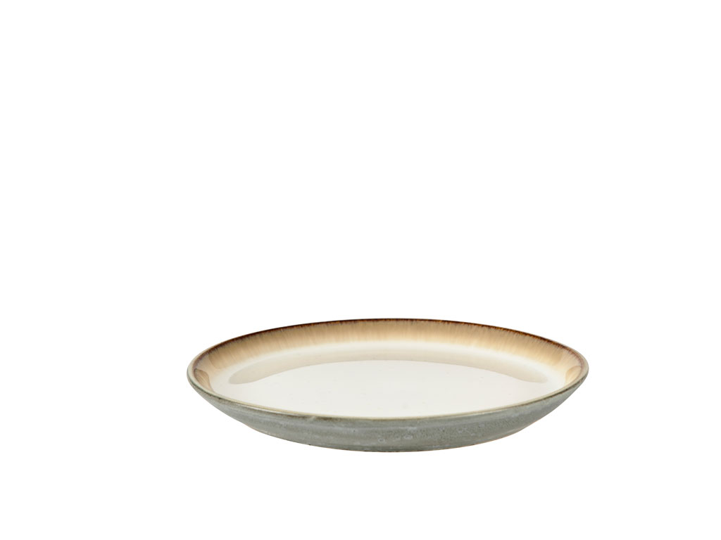 Keramikteller Ø 17 cm mit grauer Außenseite