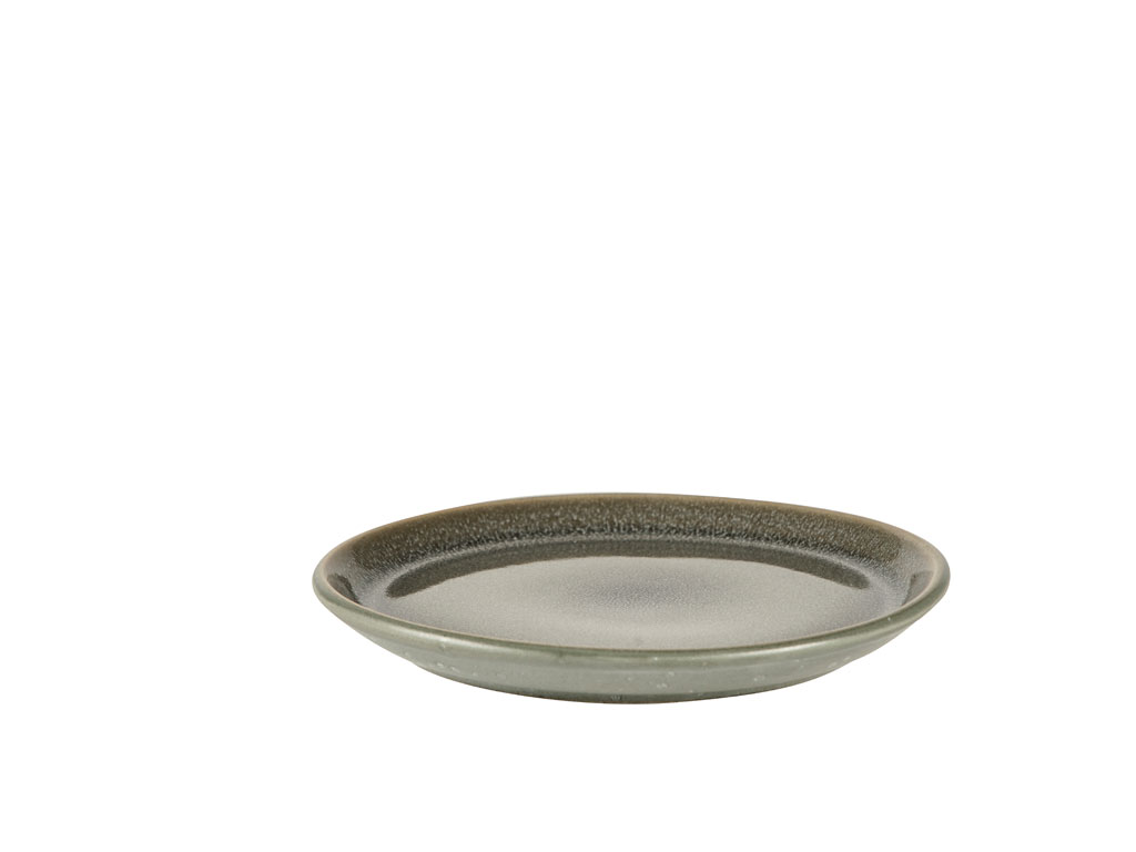 Keramikteller Ø 17 cm mit grauer Außenseite