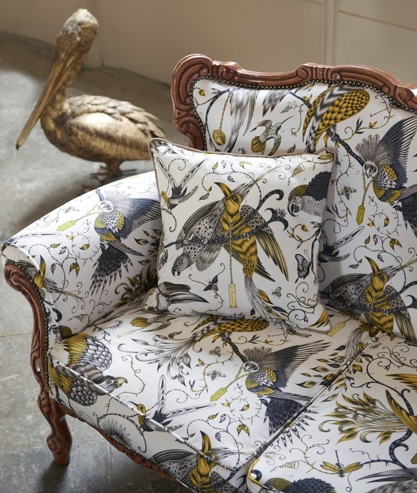 Freudenreich Interior Design | Stoffe Audubon gold Clarke & Clarke
