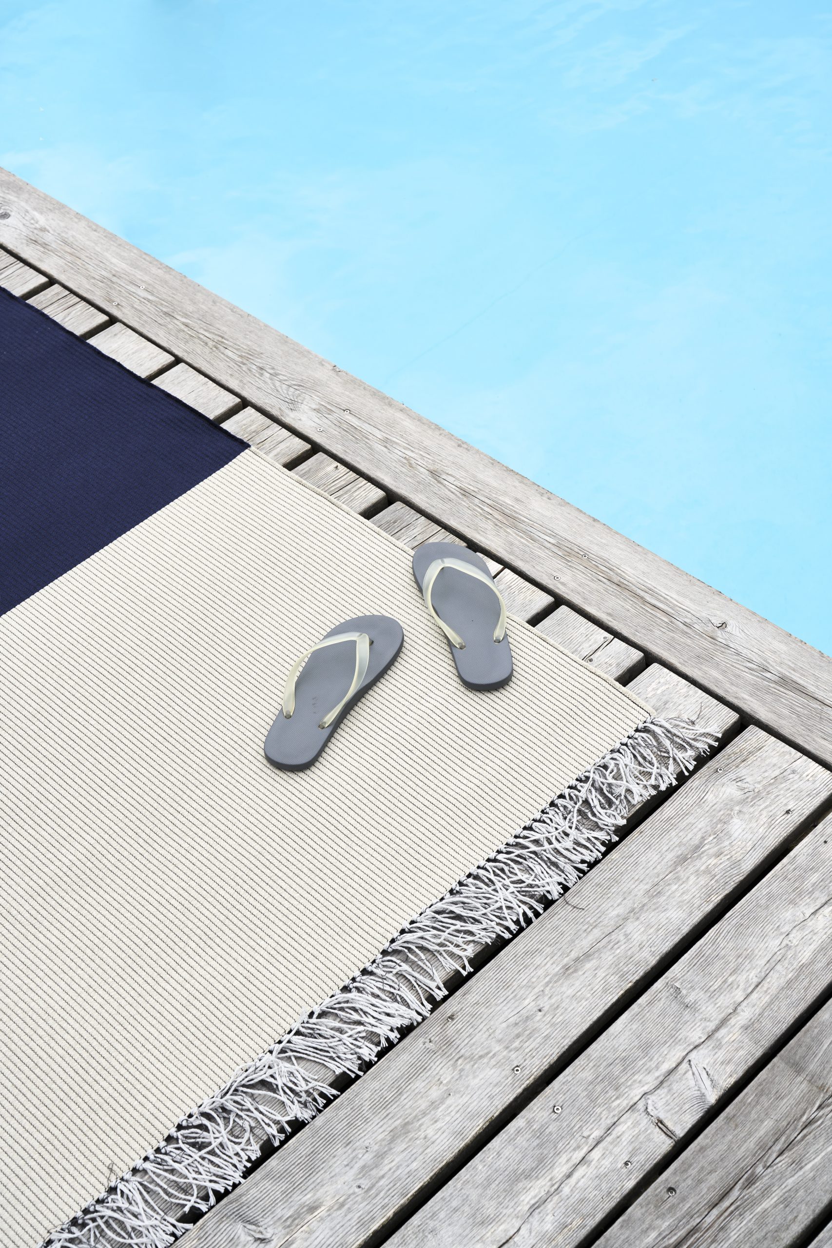 Teppich Beach in/out | navy blue-light sand