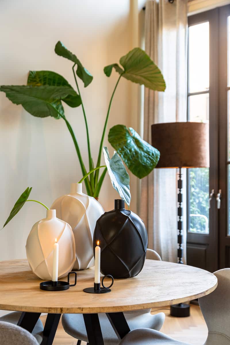 Vase Keramik weiß und matt von Light & Living