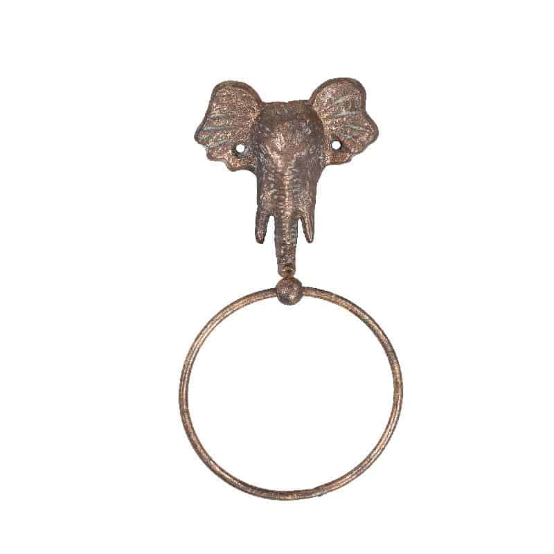 Kupfer Metall Handtuchhalter Elefantenkopf Kirsten | PTMD