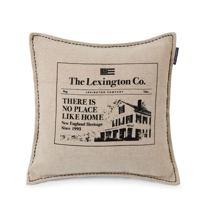 Like Home Printed Cotton/Jute Pillow Cover