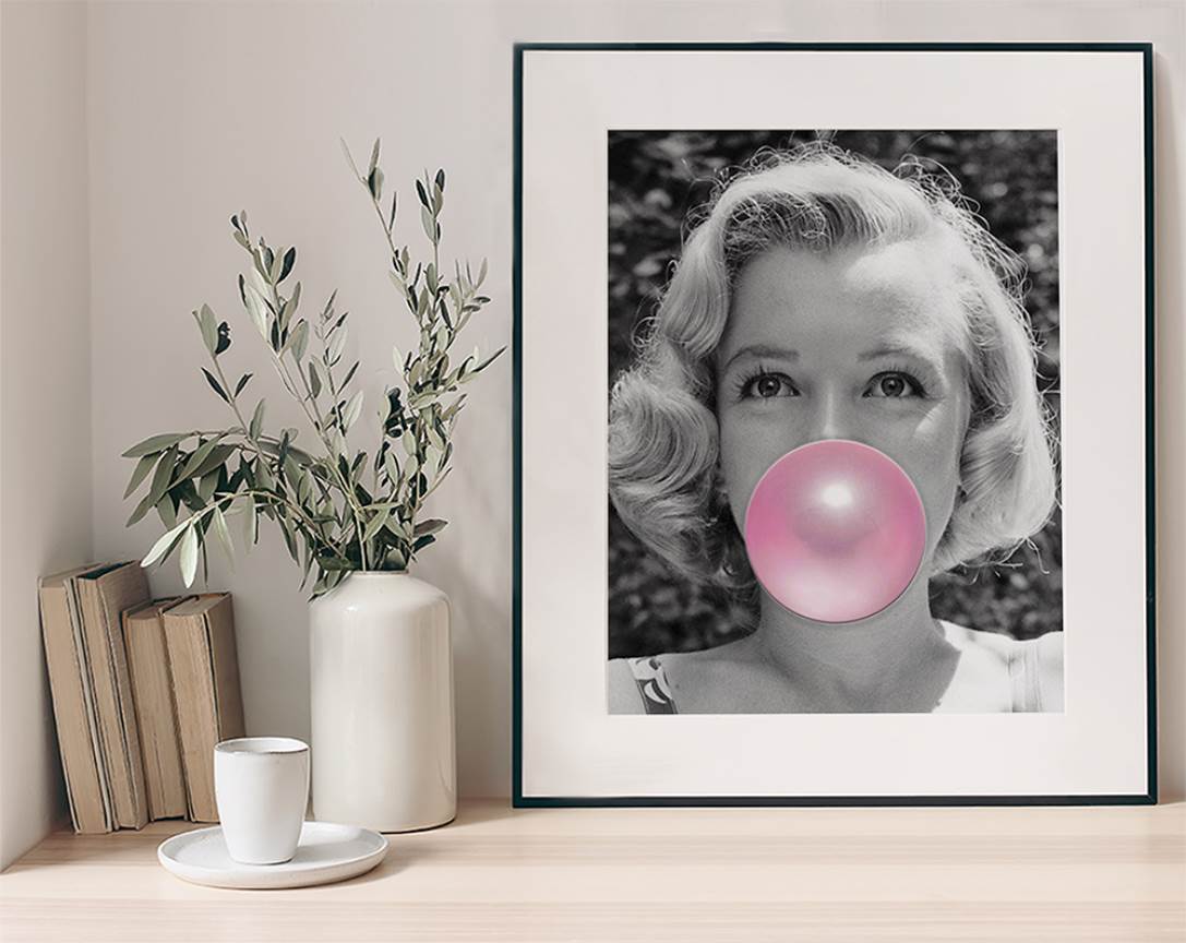 Freudenreich Interior Design | Digitaldruck Marilyn Chewing Gum