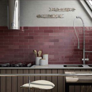 Freudenreich Interior Design | Fliesen Equipe Artisan Burgundy