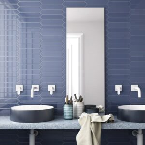 Freudenreich Interior Design | Fliesen Equipe Arrow Blue Velvet