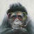 Acrylbild Rauchender Affe