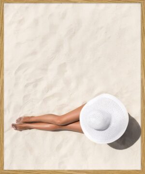 Freudenreich Interior Design | Digitaldruck White Hat Beach Portrait