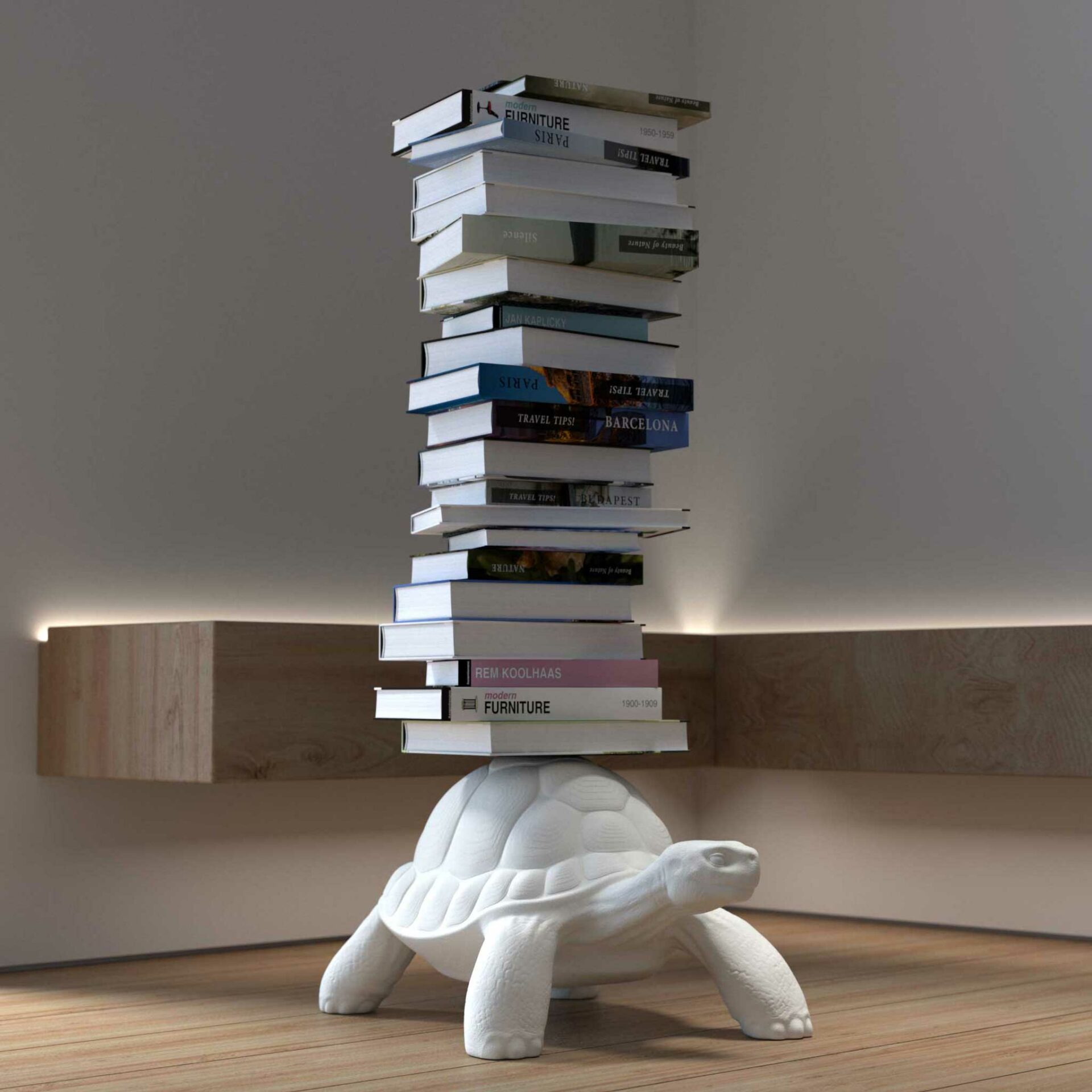 Freudenreich Interior Design | Turtle Carry Bookcase weiß