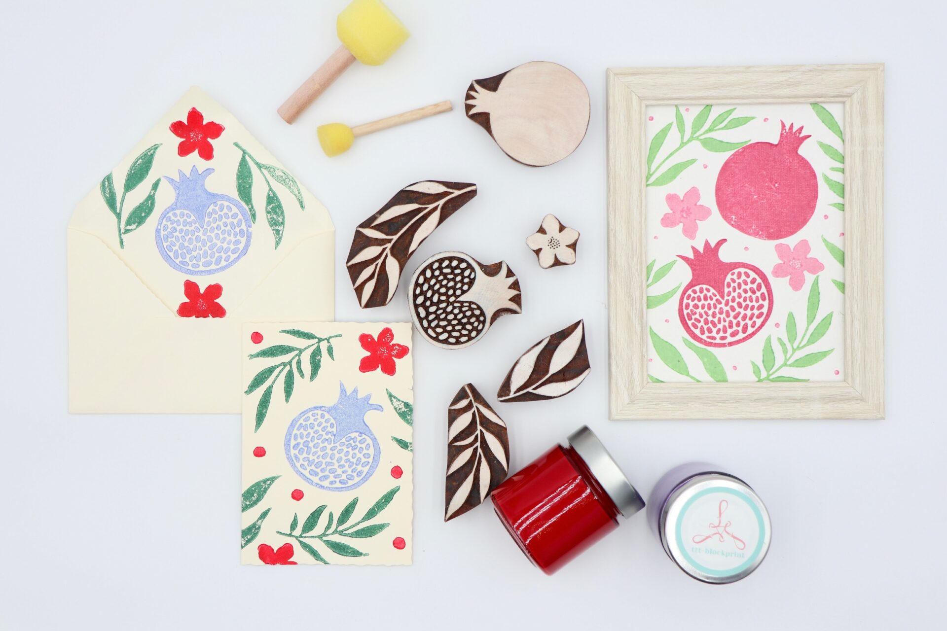 Freudenreich Interior Design | DIY Blockprinting Set Granatapfel