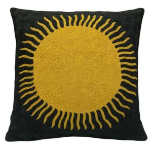 Freudenreich Interior Design | Kissen New Sun off black yellow