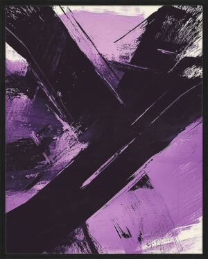 Digitaldruck Violet & Black Abstract