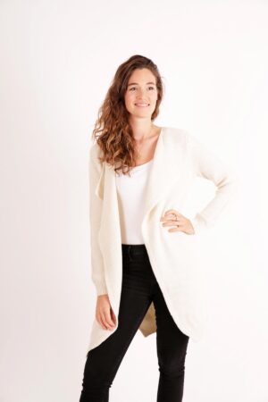 Freudenreich | Kaschmir Cardigan Olivia cremeweiß (panna)