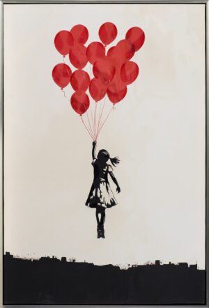 Acrylbild Flying Balloon Girl