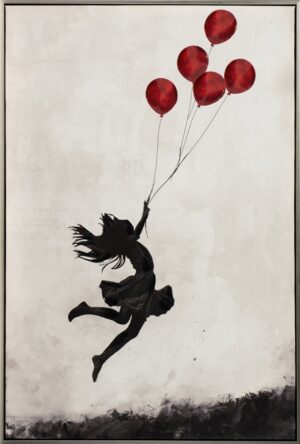 Acrylbild Jumping Balloon Girl