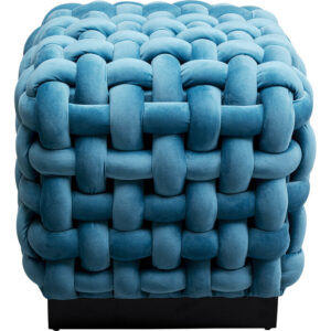 Freudenreich Interior Design | Hocker Weave blau 47x47 cm